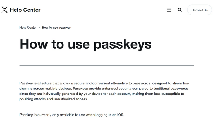 三都镇苹果维修店铺分享iOS用户如何通过通行密钥(Passkey)登录 