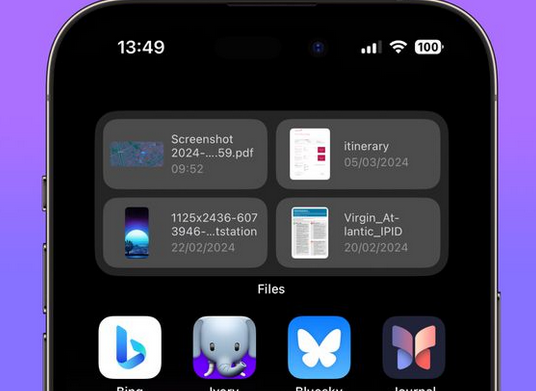 三都镇苹果屏幕维修分享iPhone主屏幕快速访问最近的文件 