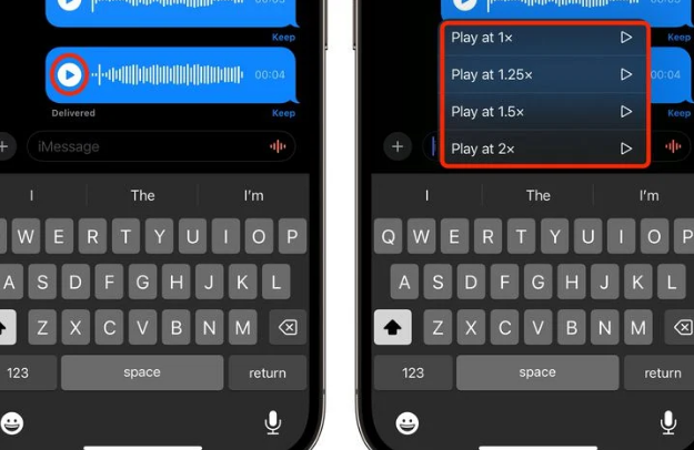 三都镇苹果15维修中心分享iPhone15如何调整音频消息速度 