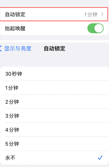 三都镇苹果换屏维修分享无法调整iPhone自动锁屏的时间怎么办
